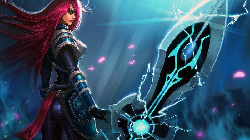 Female Warrior with Sword — Blue, Dramatic, Digital Art, Long Hair, Armor