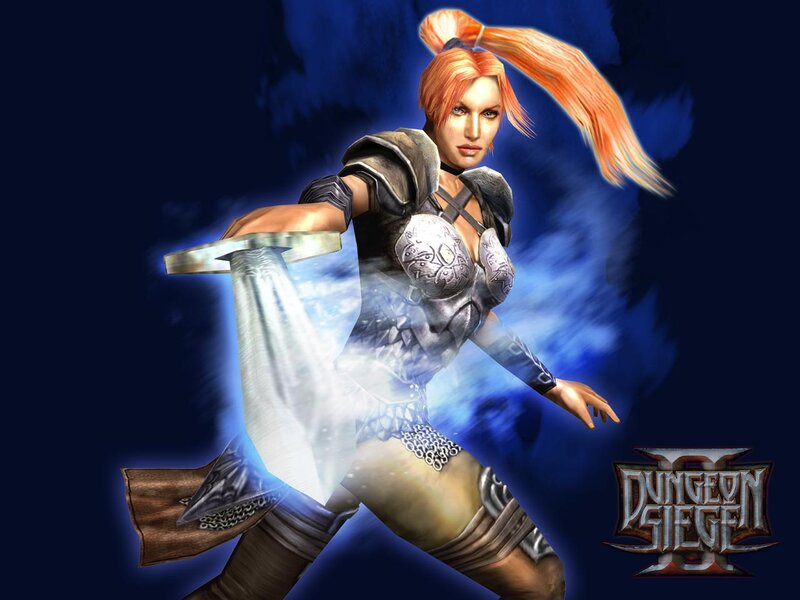 Female Warrior with Sword — Blue, Dramatic, Night, 3d Render, Armor