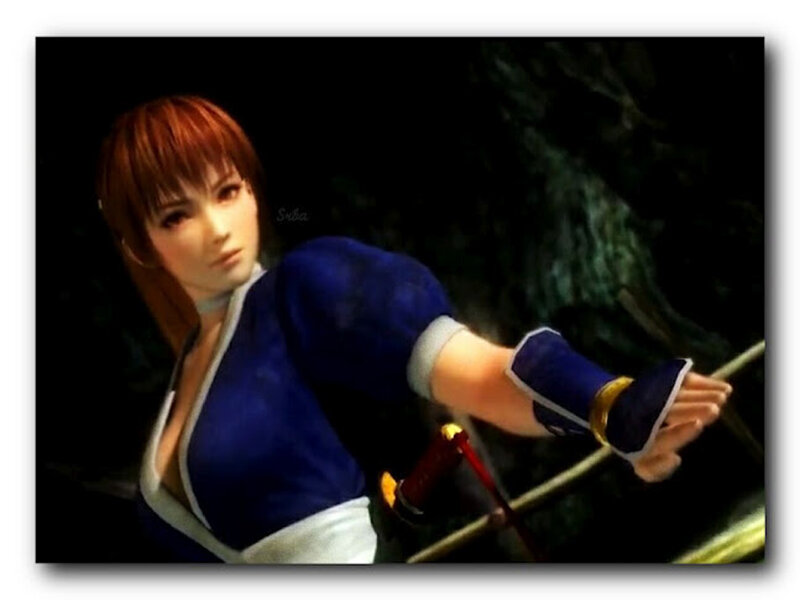 Female Warrior with Sword — Blue, Dramatic, Night, 3d Render