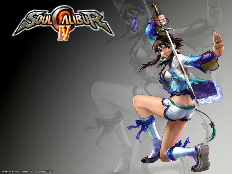 Female Warrior with Sword — Blue, Dynamic