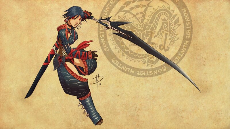 Female Warrior with Sword — Brown, Dramatic, Digital Art, Armor, Logo