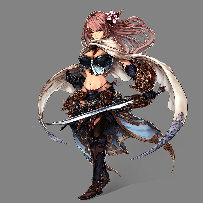 Female Warrior with Sword — Brown, Dynamic