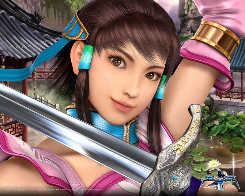 Female Warrior with Sword — Pink, Serene