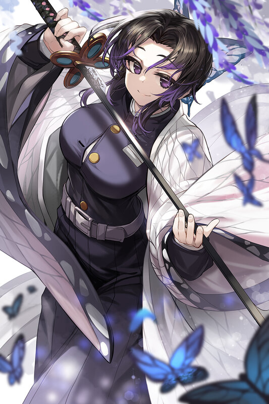 Female Warrior with Sword — Purple, Calm