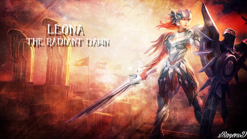 Female Warrior with Sword — Red, Dramatic, Sunrise