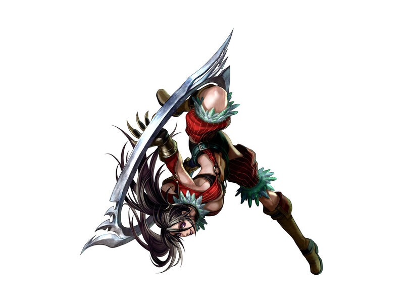 Female Warrior with Sword — Red, Dynamic, Digital Art