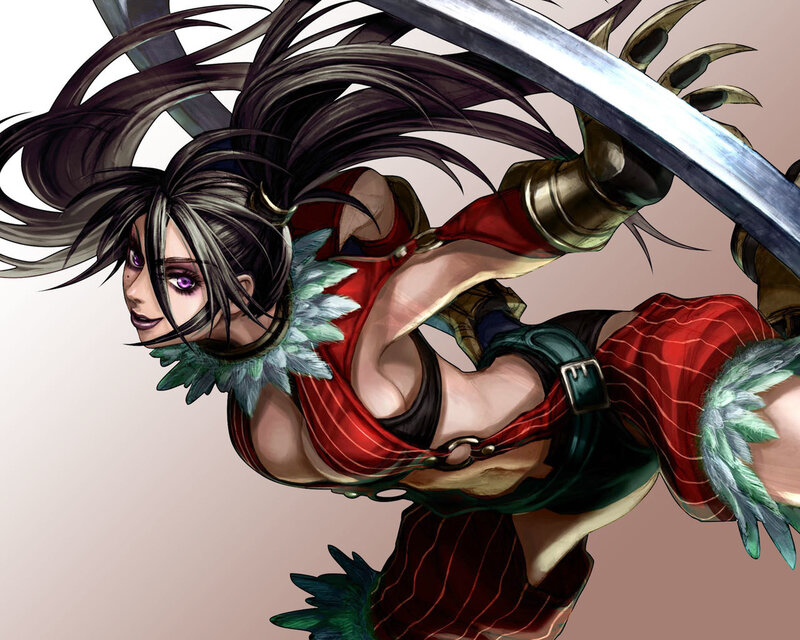 Female Warrior with Sword — Red, Dynamic, Intense