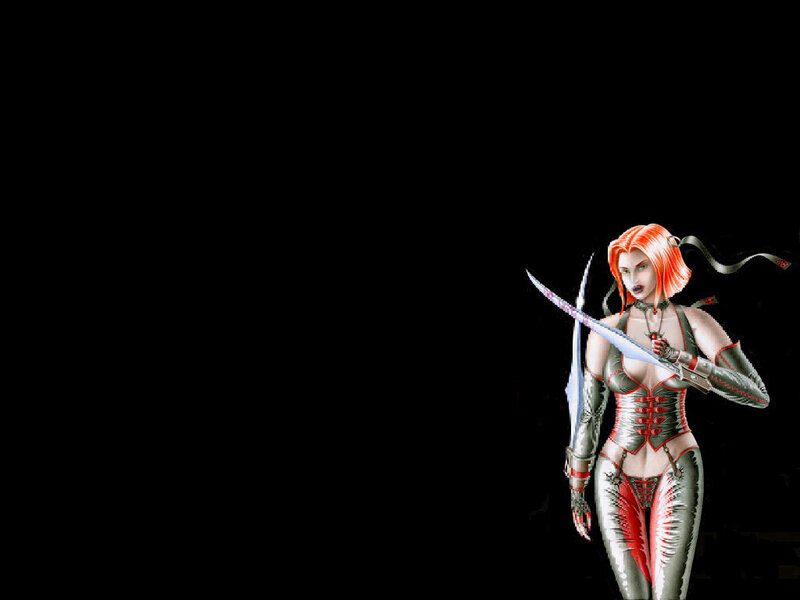 Female Warrior with Sword — Red