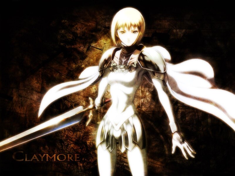 Female Warrior with Sword — White, Dramatic, Anime, Armor