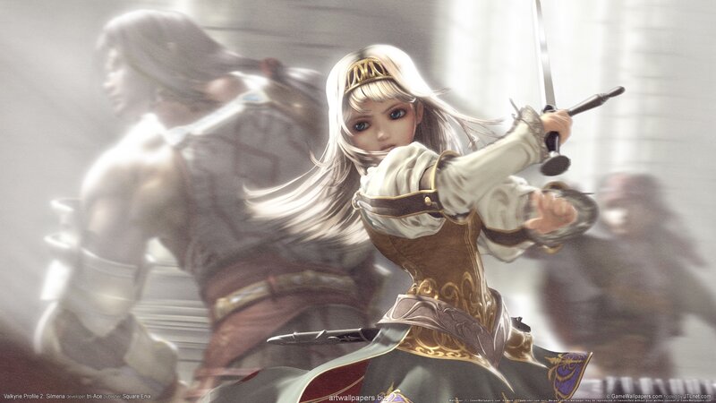 Female Warrior with Sword — White, Dramatic, Digital Art, Armor, Battle