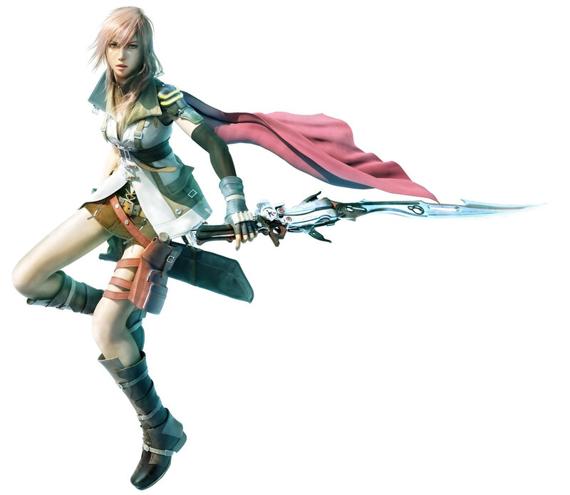 Female Warrior with Sword — White, Dynamic, 3d Render