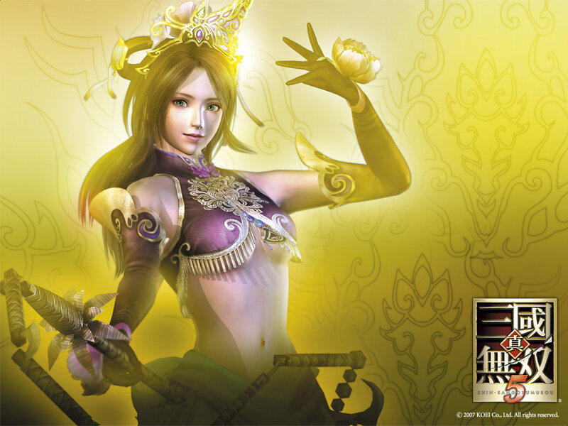 Female Warrior with Sword — Yellow, Dramatic