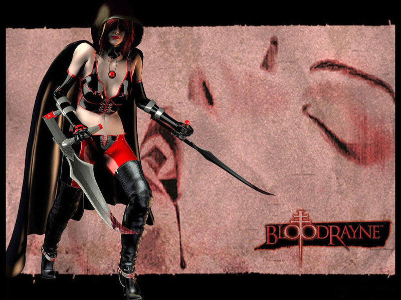 Female Warrior with Swords — Black