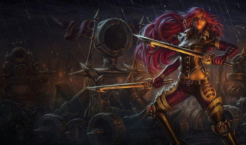 Female Warrior with Swords — Red, Dramatic, Night, Digital Art, Rain, Armored Vehicle
