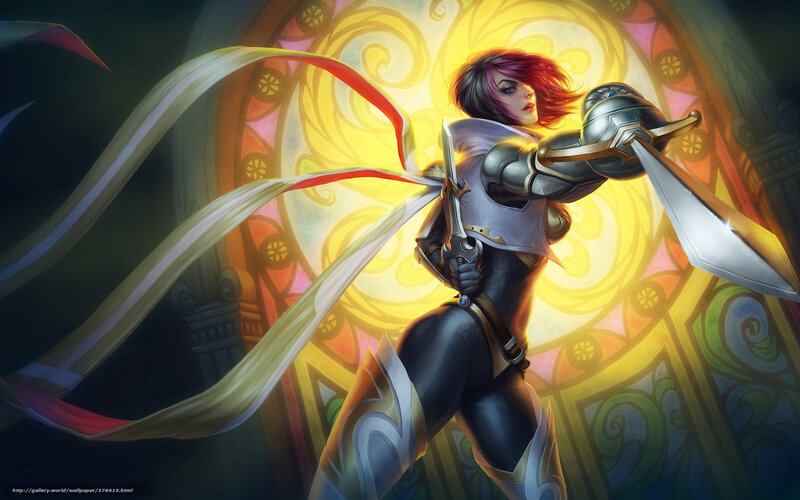 female warrior with swords