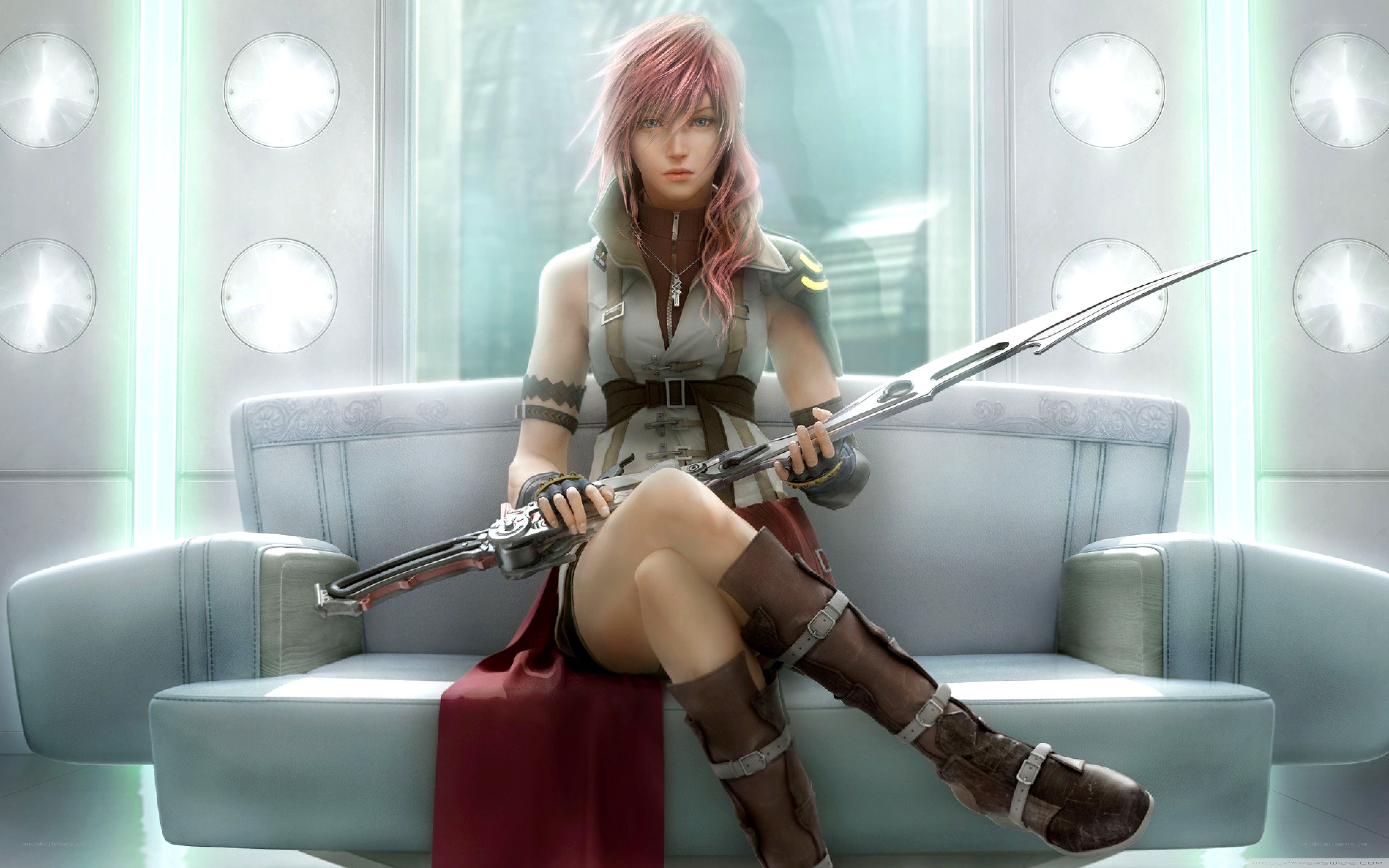 Female warrior with weapon