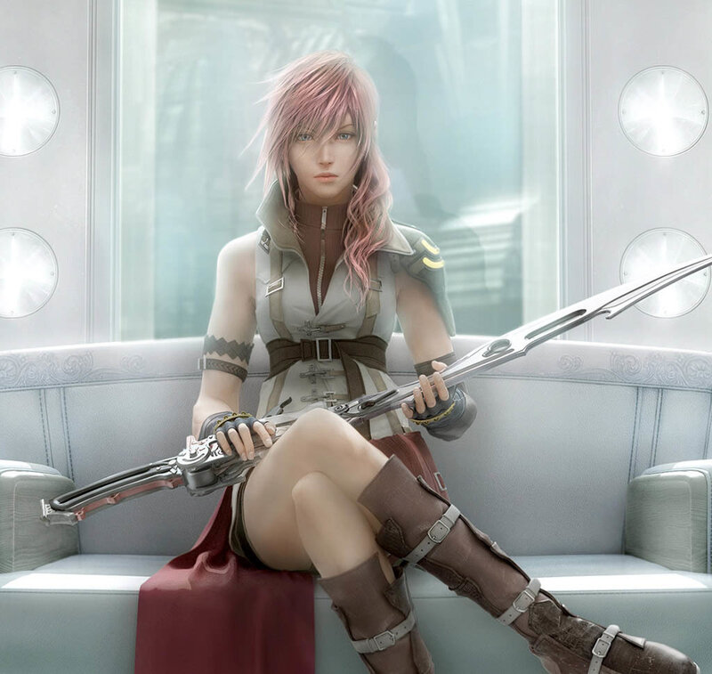Female warrior with weapon