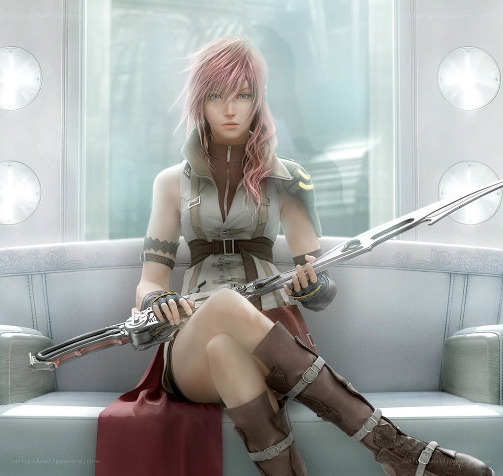 Female warrior with weapon