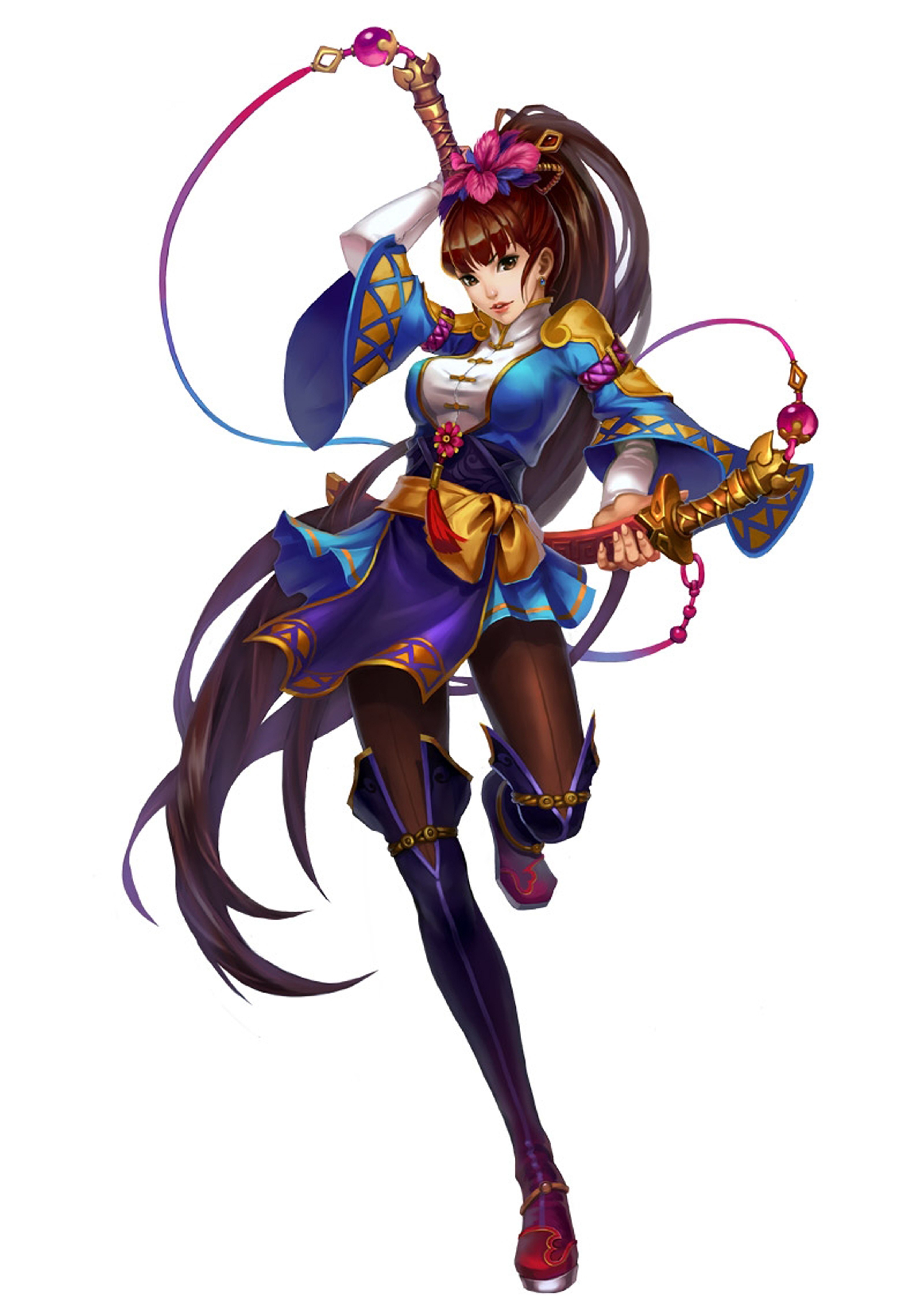 female warrior with whip