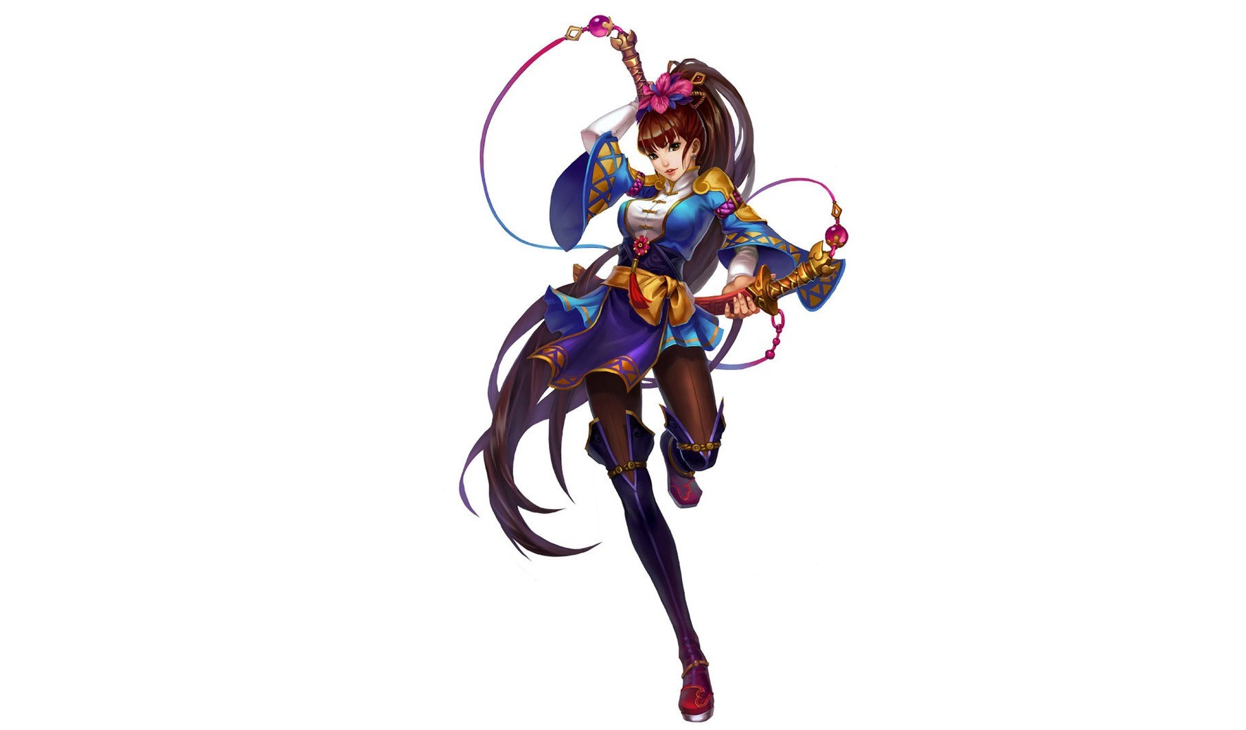 female warrior with whip