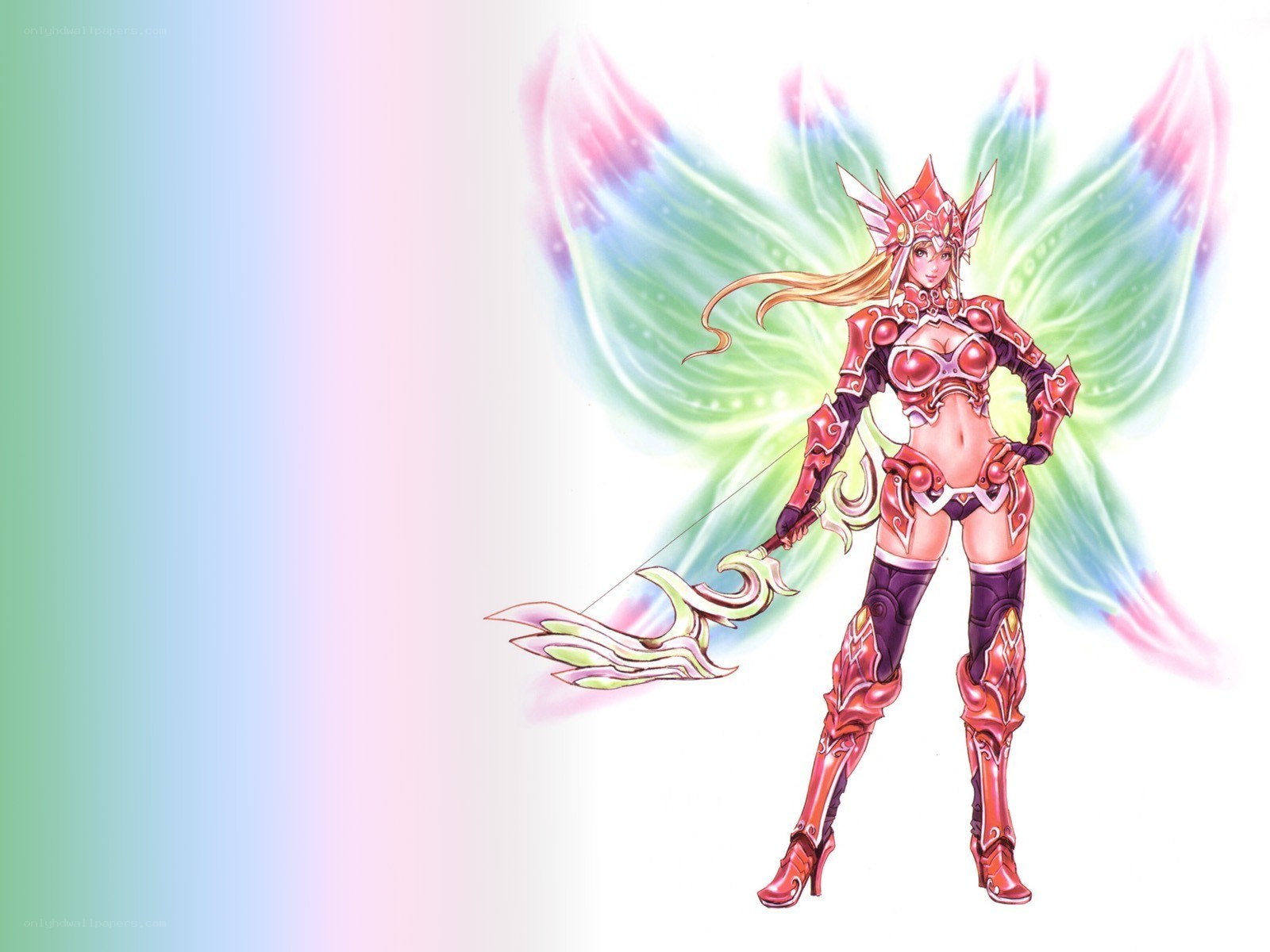 female warrior with wings