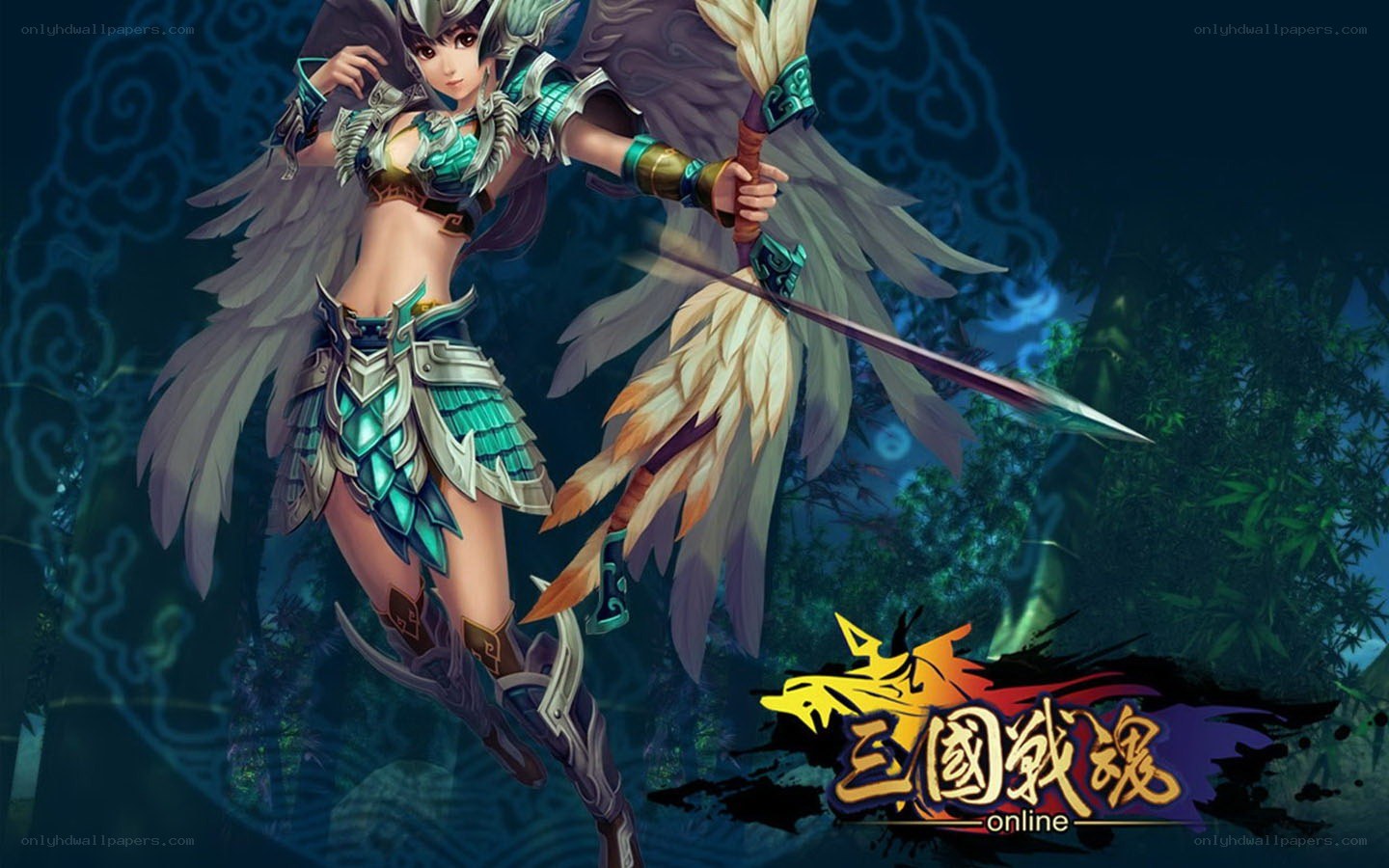 female warrior with wings