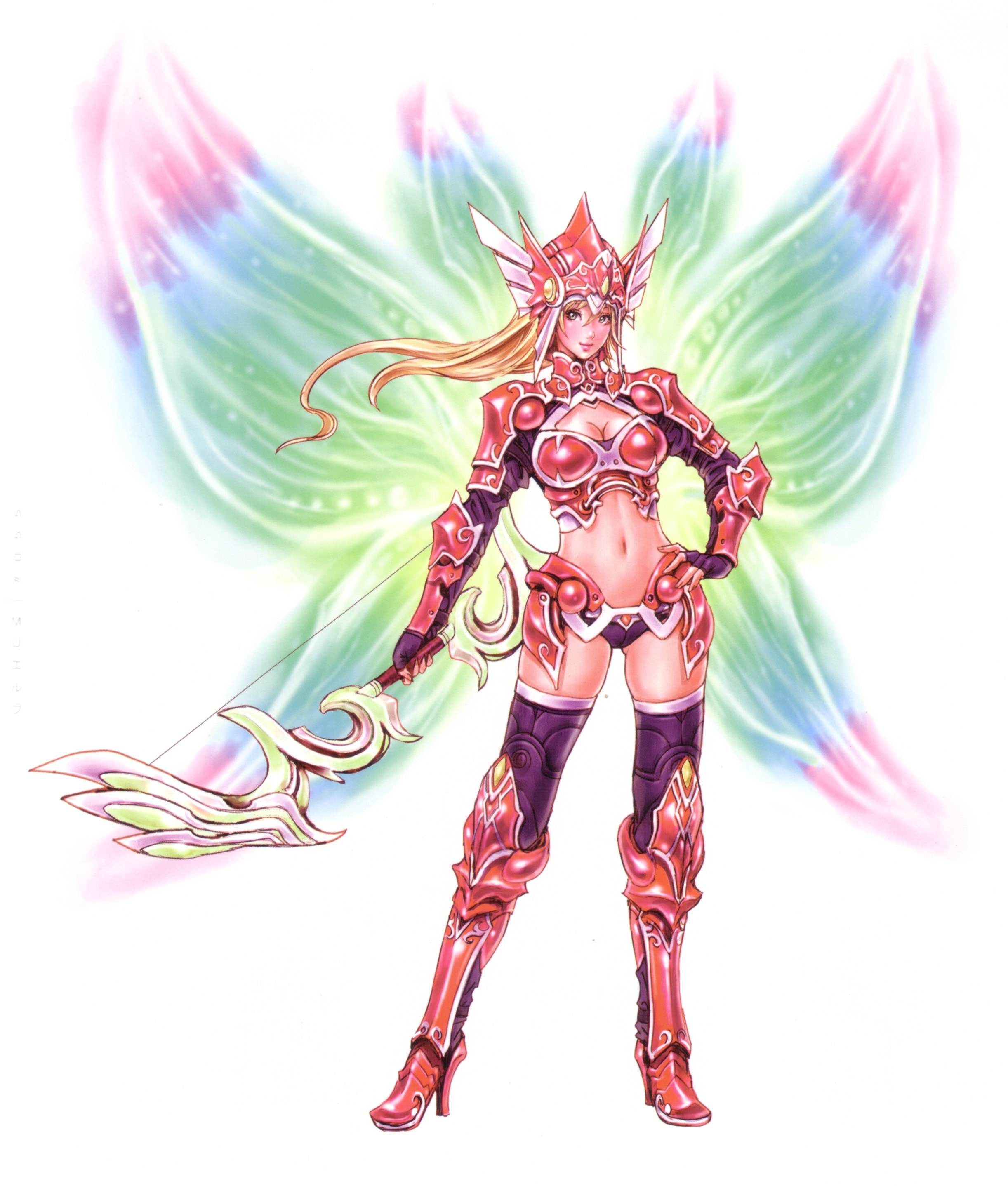 female warrior with wings