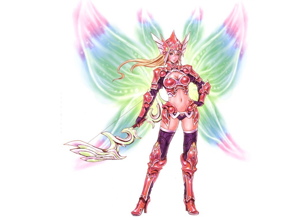 female warrior with wings