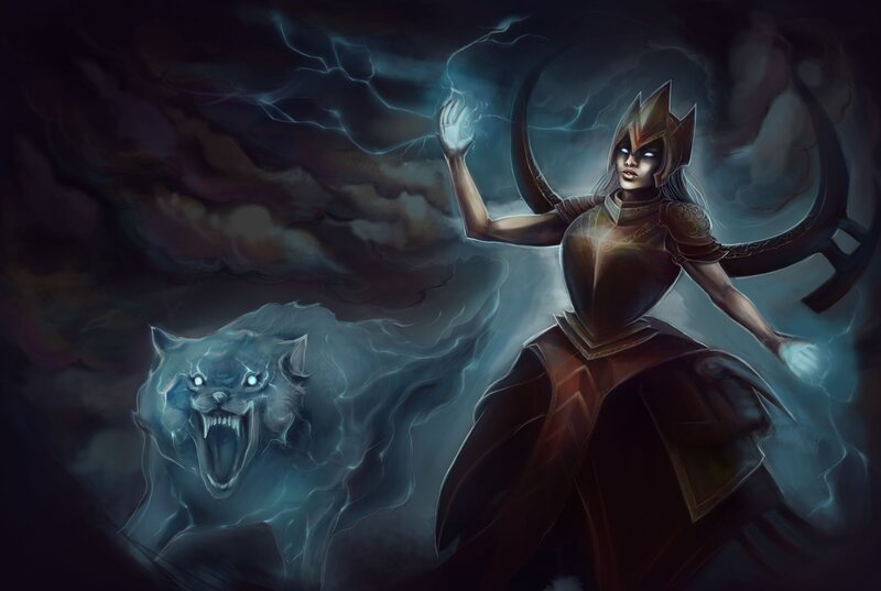 Female Warrior with Wolf Spirit