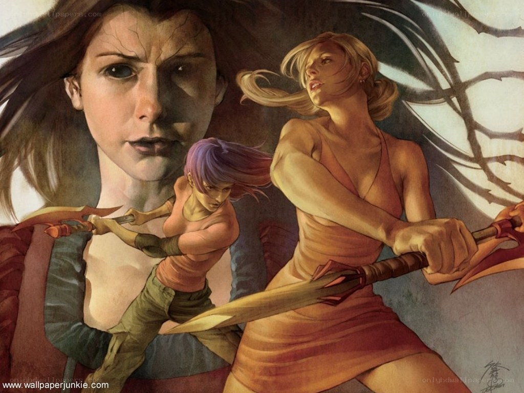 female warriors in combat