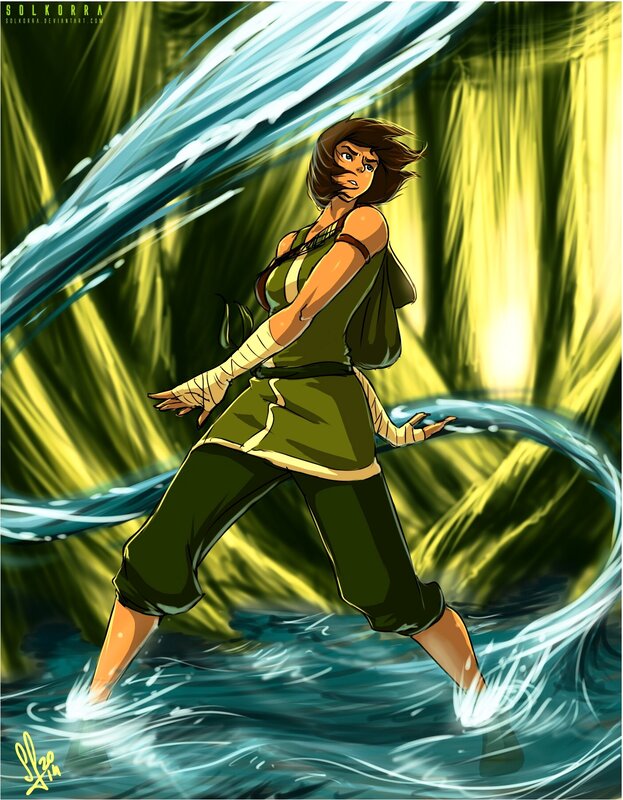 Female Waterbender — Green