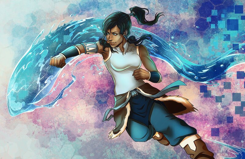 Female Waterbender in Motion