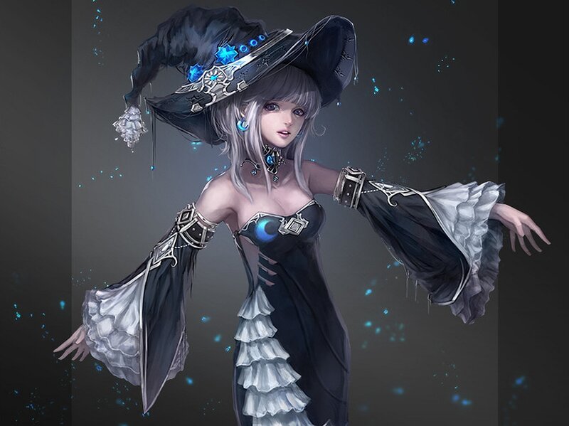 Female Witch Character — Black