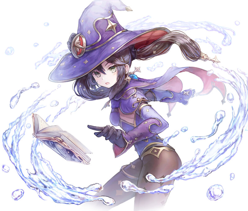 Female Wizard Casting Spell — Purple