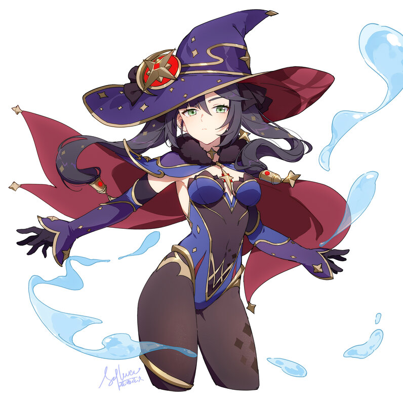 Female Wizard Character — Purple, Dynamic
