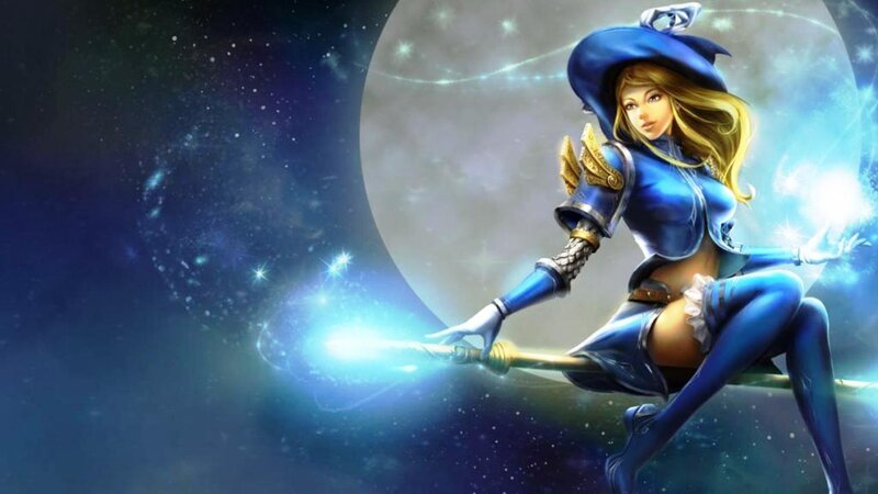 Female Wizard on Broom