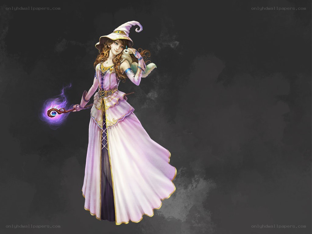 female wizard with staff