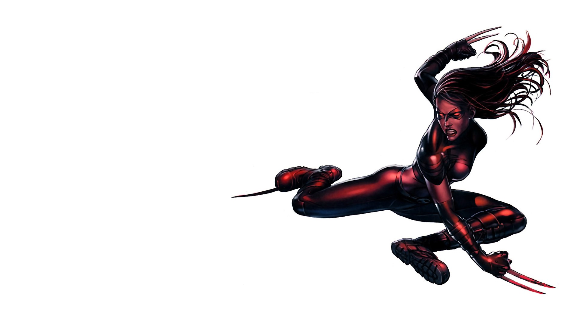 female wolverine in action