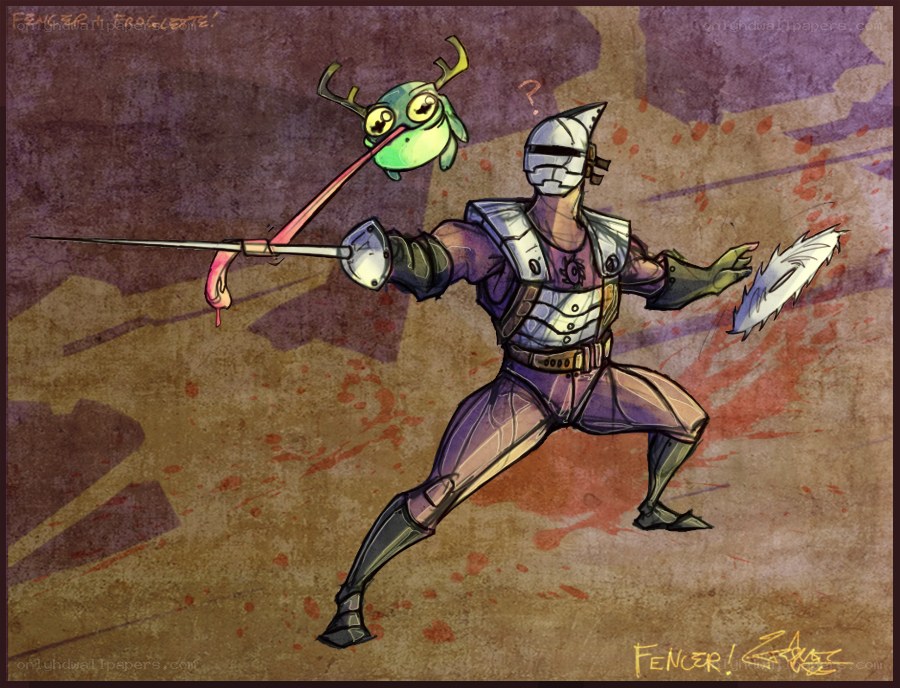 Fencer and Froglet in Action