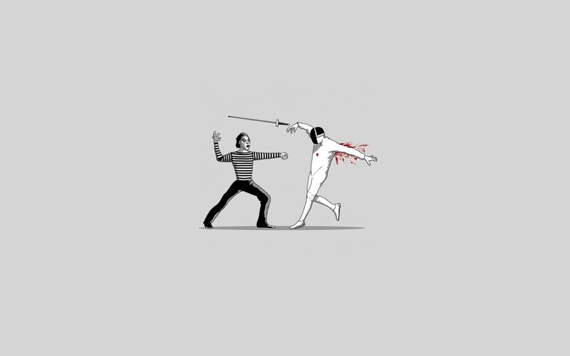 Fencers in Combat