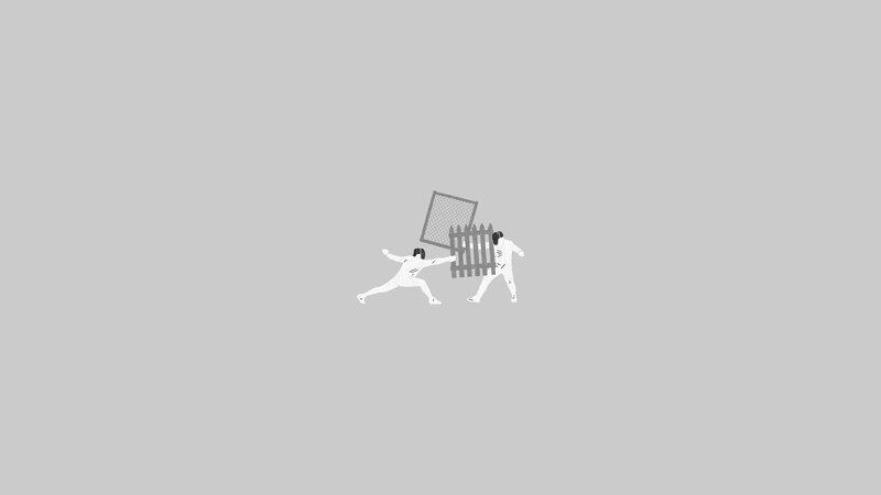 Fencers with barriers