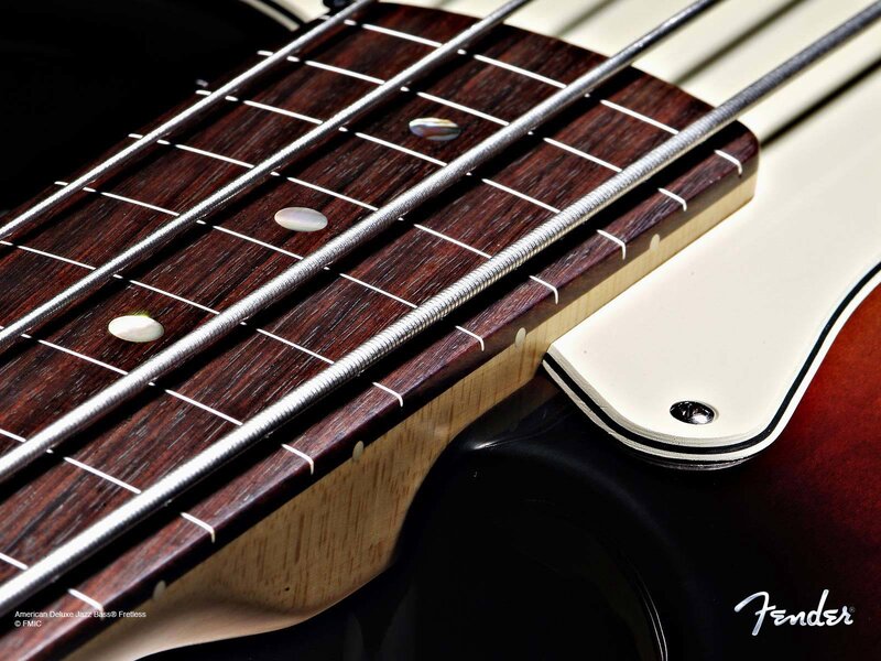 Fender bass guitar fretboard