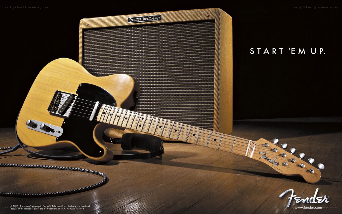 Fender guitar and amp setup
