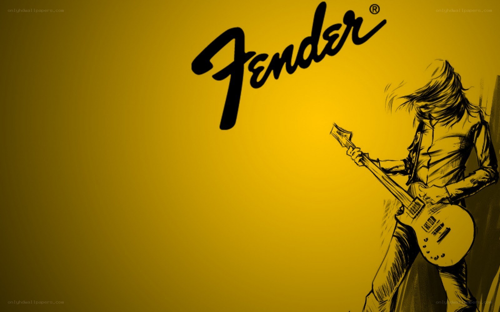 Fender guitar artist illustration