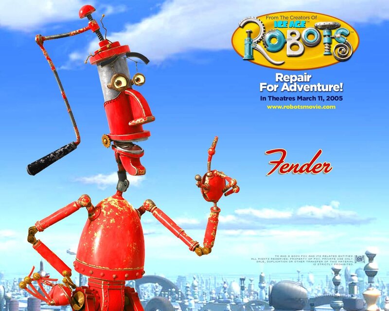Fender robot character poster