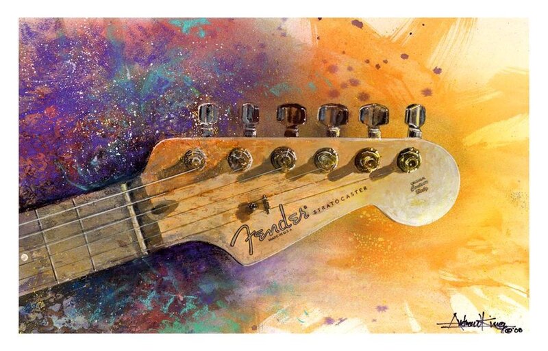 Fender Stratocaster headstock art