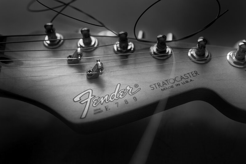 Fender Stratocaster Headstock — Black