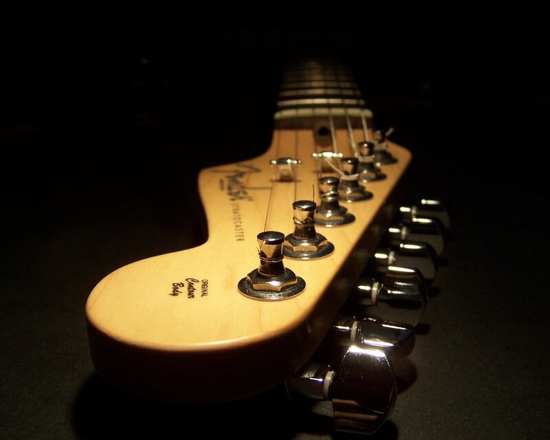 Fender Stratocaster Headstock — Brown, Dramatic