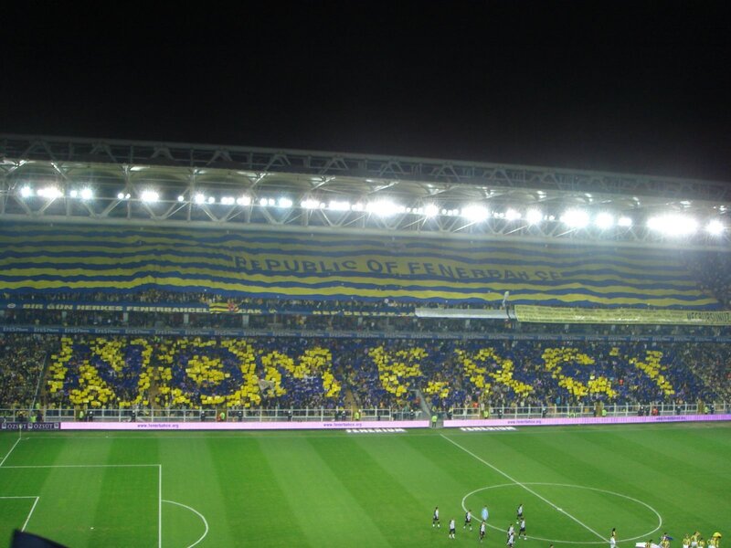 Fenerbahçe fans at night game