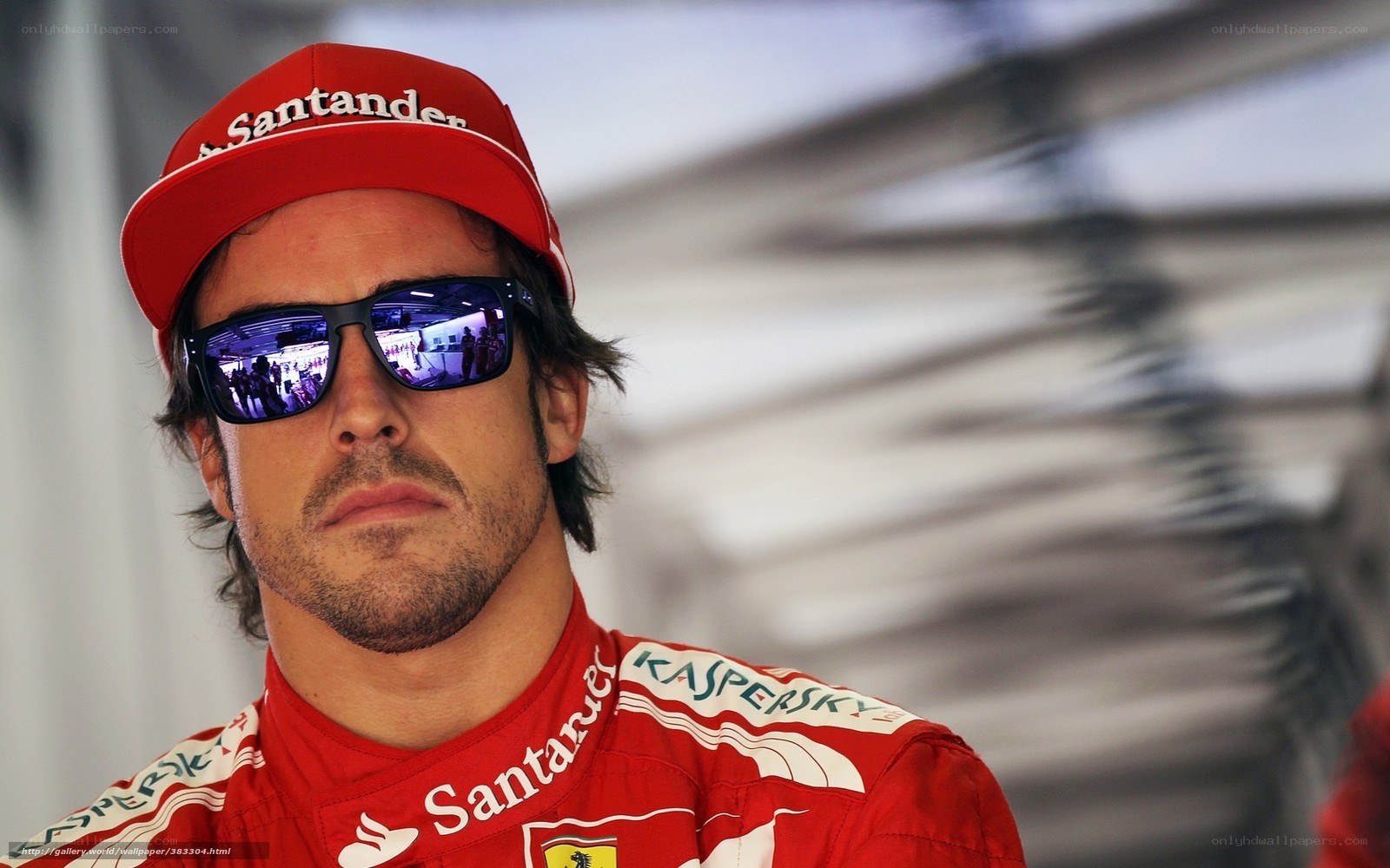 Fernando Alonso in Ferrari gear